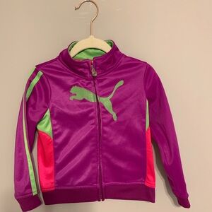 Puma Magenta Jacket with Lime Logo